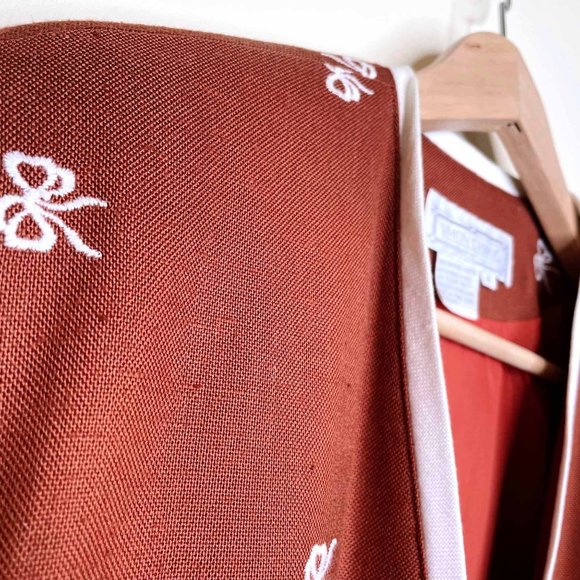 vintage simon chang embroider bow tie waist blazer - Picture 2 of 7